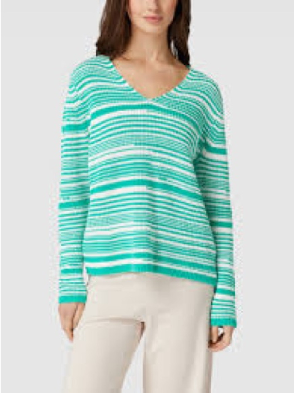 Christian Berg Woman Organic Cotton V-Neck‎ Sweater, EU 46